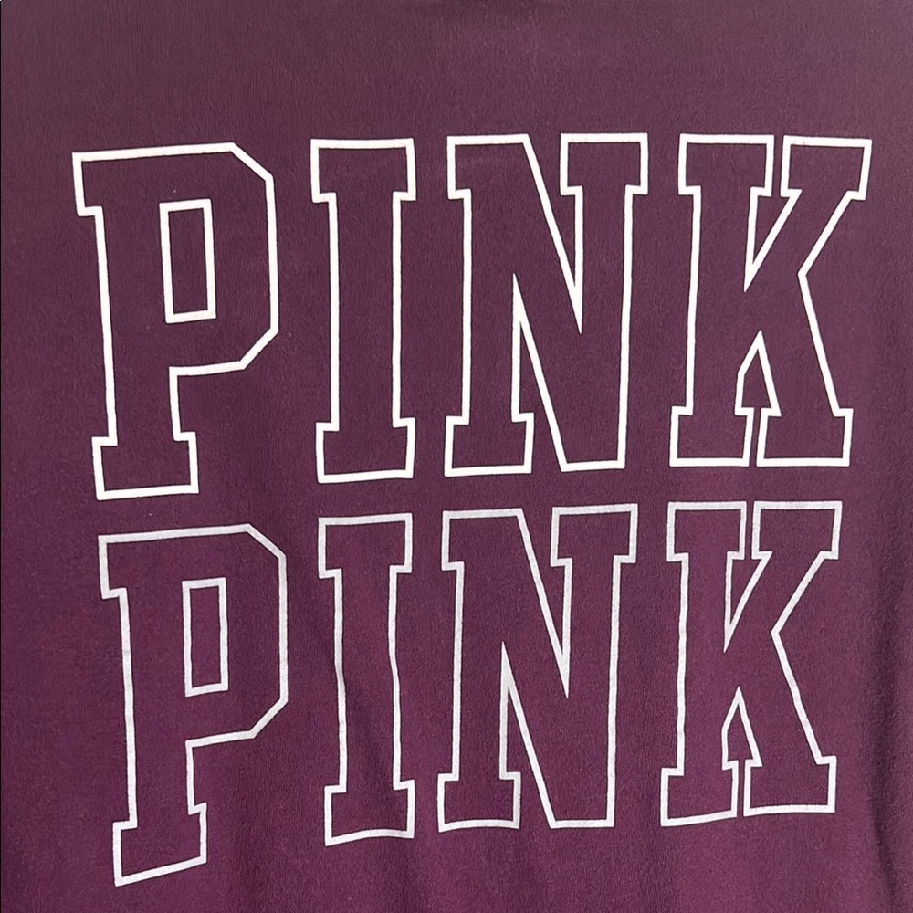 12. PINK Victoria's Secret Dark Purple Long Sleeve Top - Picture 3 of 4